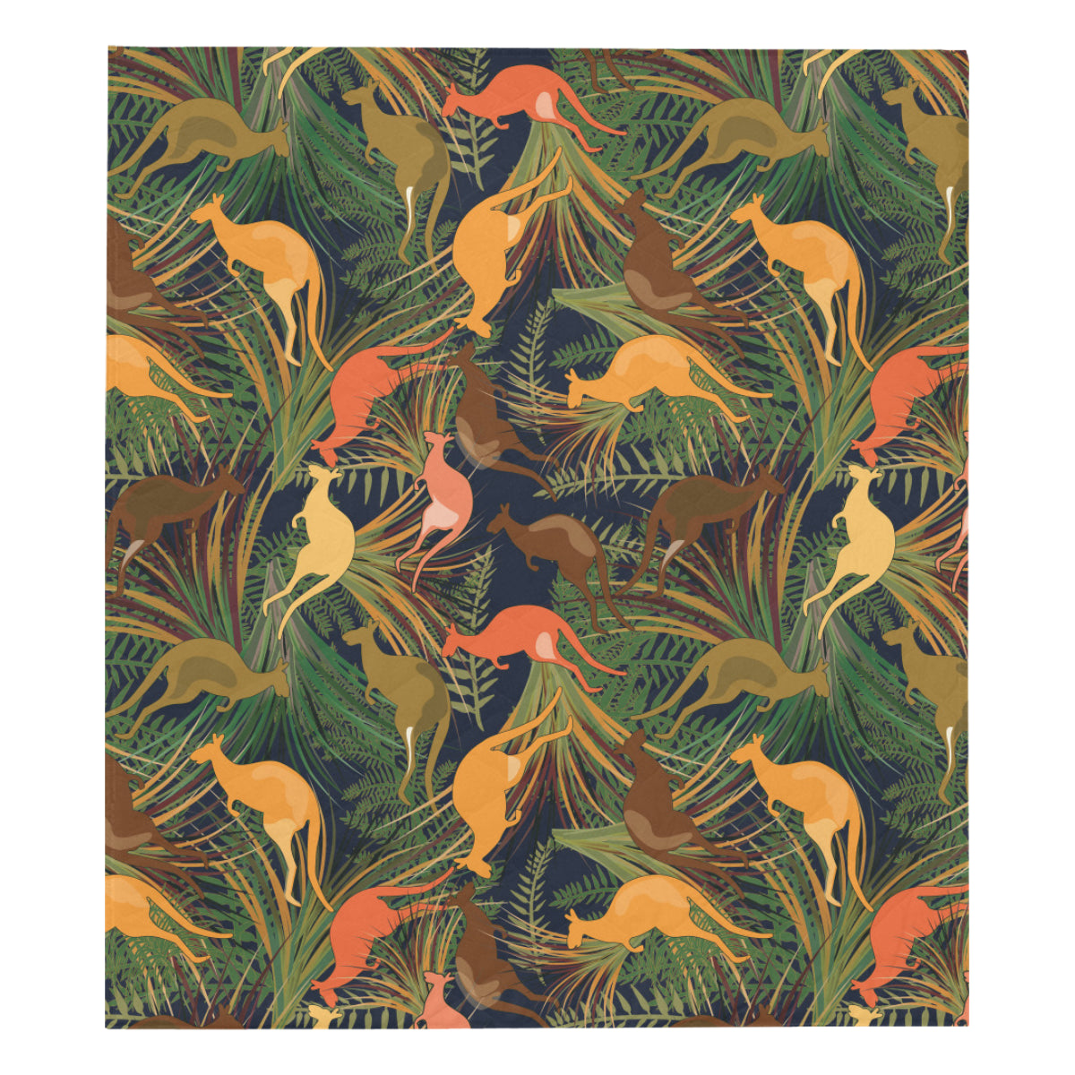 Kangaroos Pattern Print Design 07 Premium Quilt
