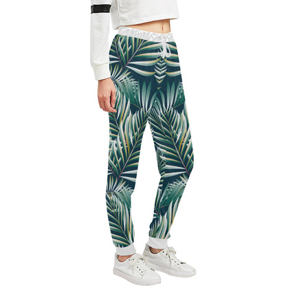Sun Spot Tropical Palm Leaves hower Curtain Unisex Sweatpants