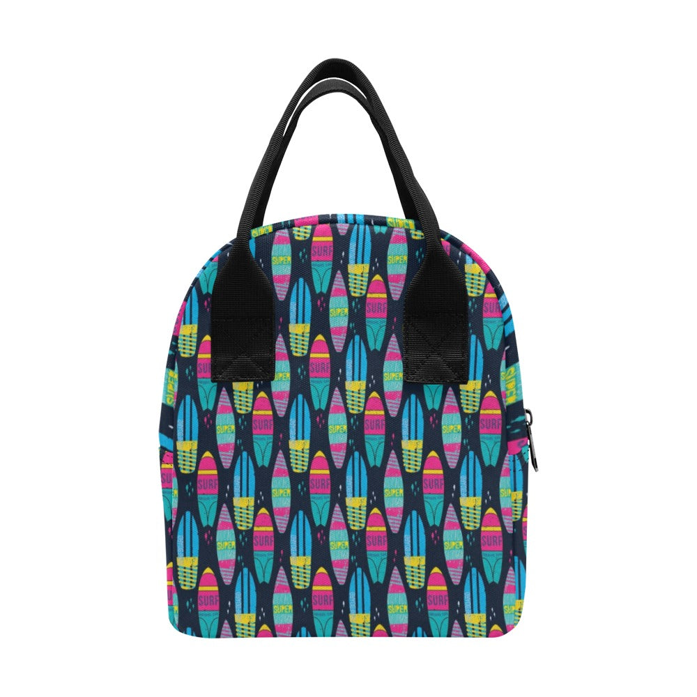 Surfboard Colorful Print Design LKS302 Insulated Lunch Bag
