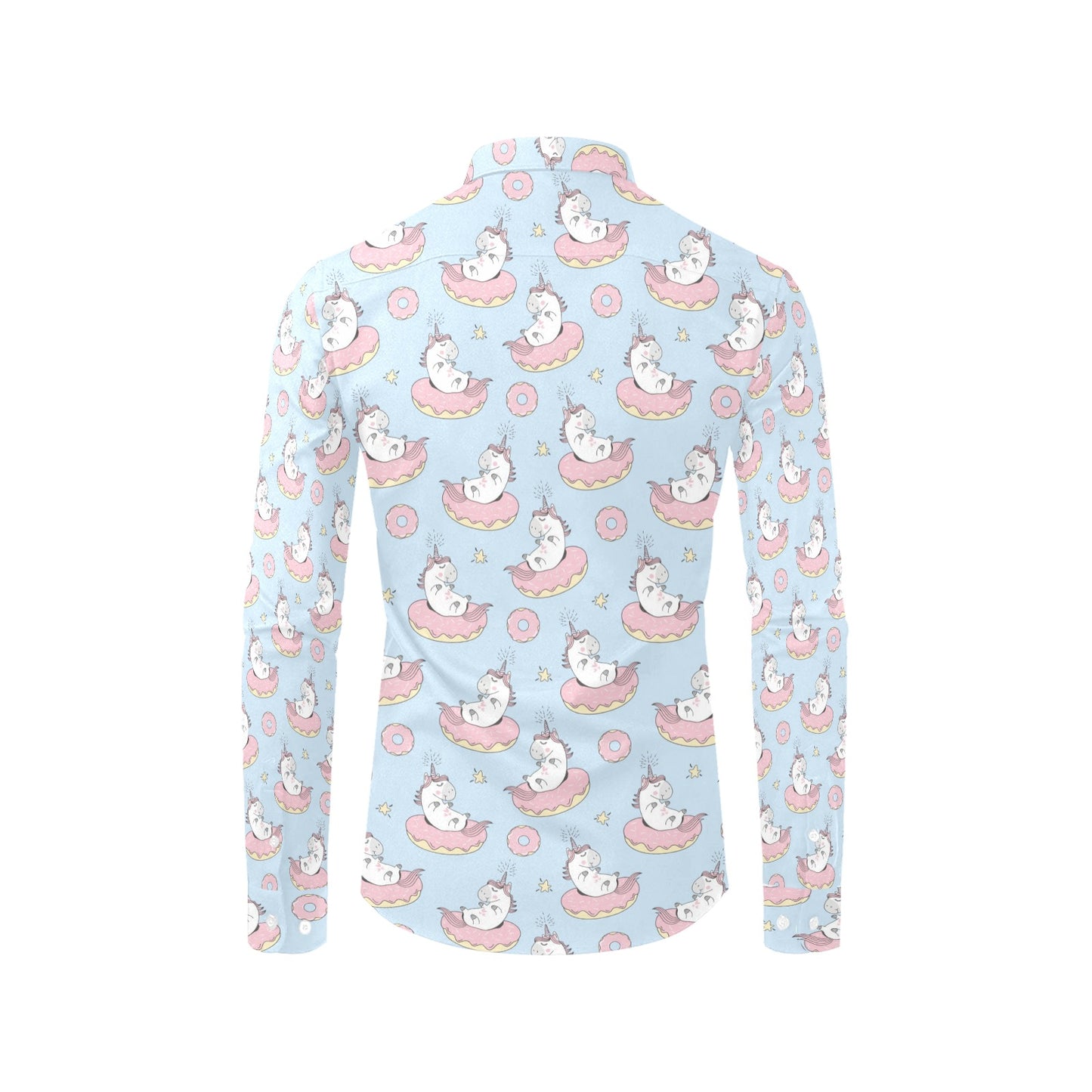Unicorn Print Design LKS303 Men's Long Sleeve Dress Shirt