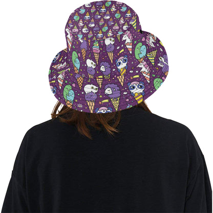 Ice Cream Pattern Print Design IC07 Unisex Bucket Hat