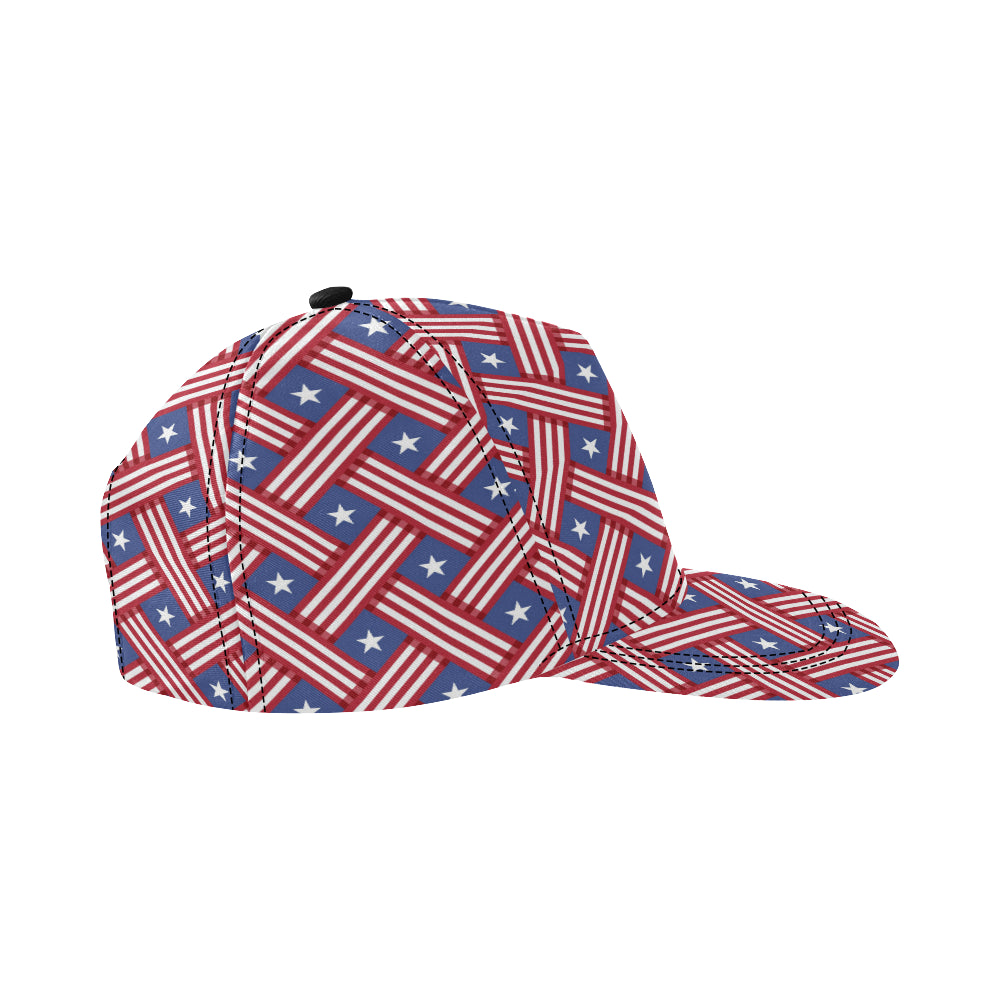 American flag Pattern Snapback Cap