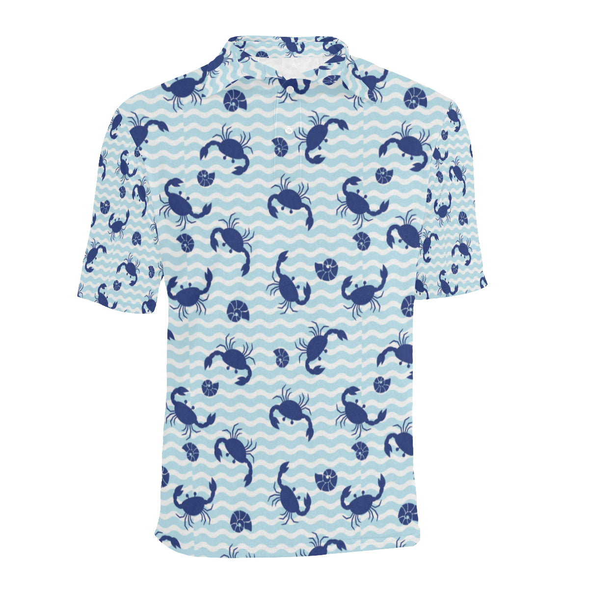 Crab Pattern Print Design 04 Men Polo Shirt