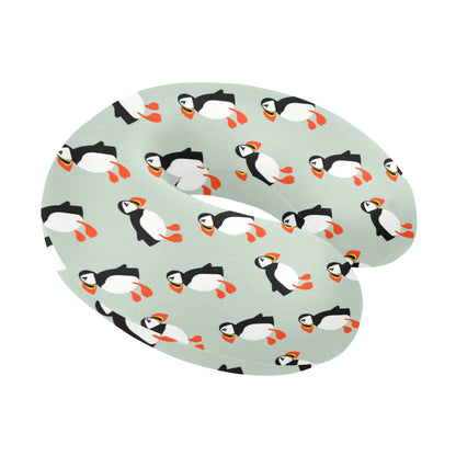 Puffin Pattern Print Design A03 U-Shaped Travel Neck Pillow