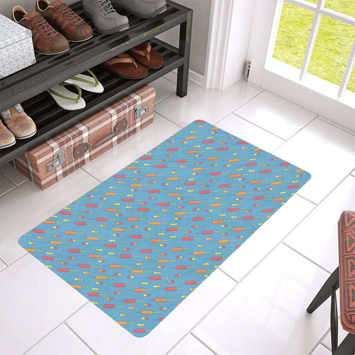Phlebotomist Medical Pattern Rubber Doormat