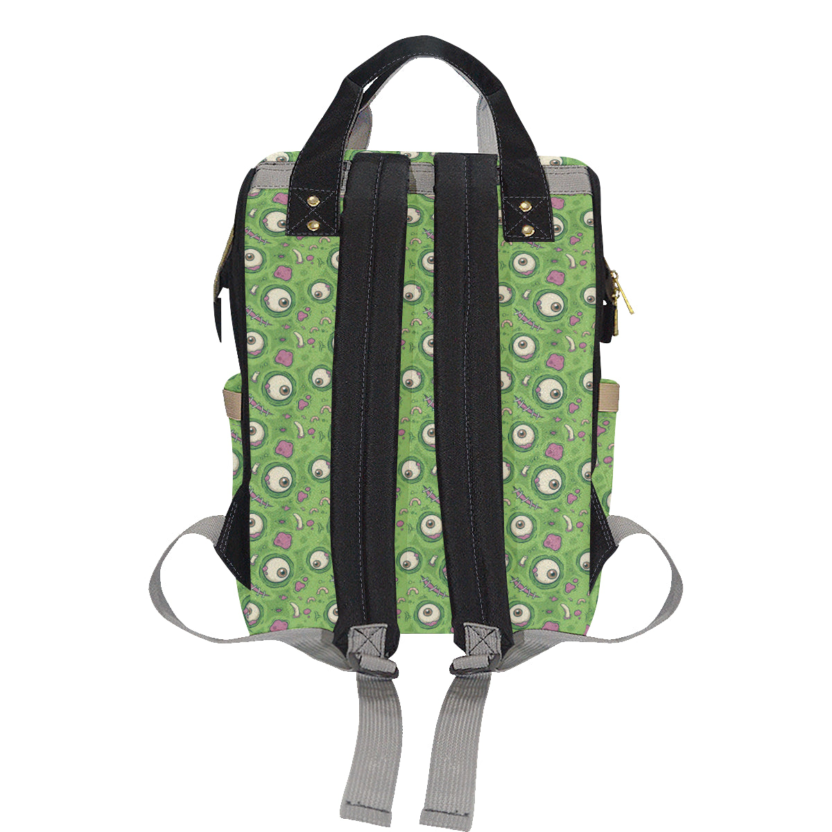 Zombie Eyes Design Pattern Print Diaper Bag Backpack