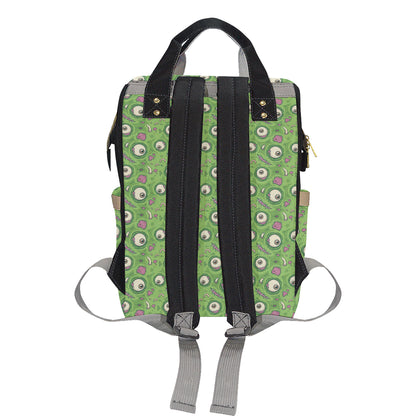 Zombie Eyes Design Pattern Print Diaper Bag Backpack
