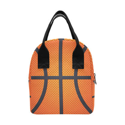 Basketball Texture Print Pattern Insulated Lunch Bag