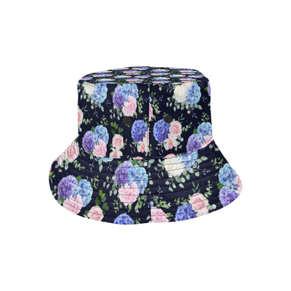 Hydrangea Pattern Print Design HD01 Unisex Bucket Hat