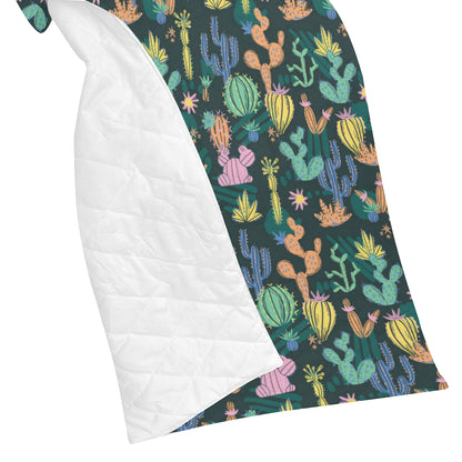 Cactus Pattern Print Design 05 Premium Quilt
