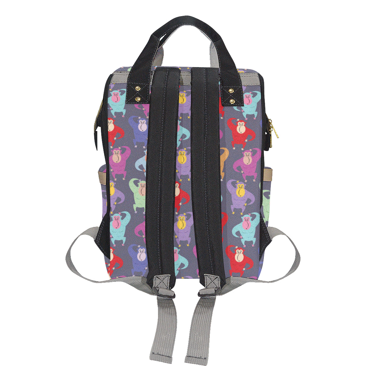 Chimpanzee Pattern Print Design 03 Diaper Bag Backpack