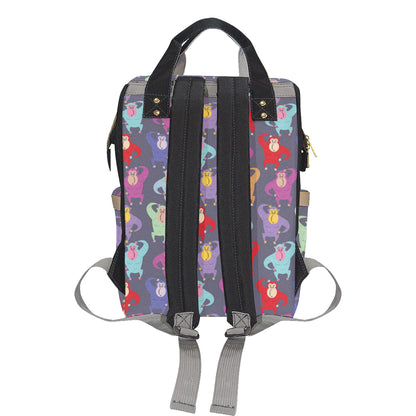 Chimpanzee Pattern Print Design 03 Diaper Bag Backpack