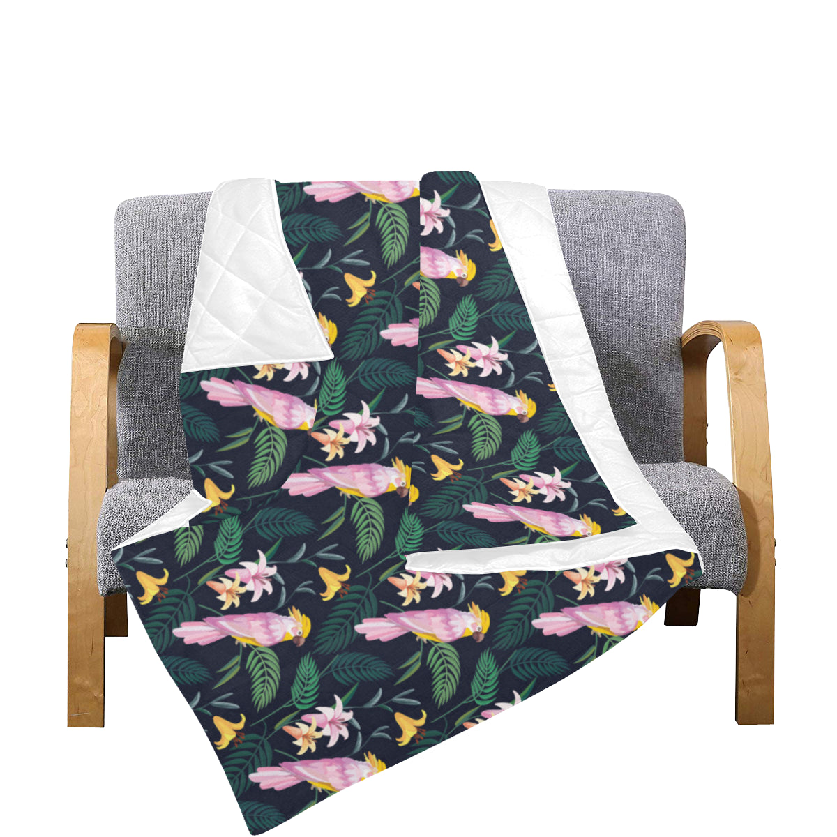 Cockatoo Pattern Print Design 03 Premium Quilt
