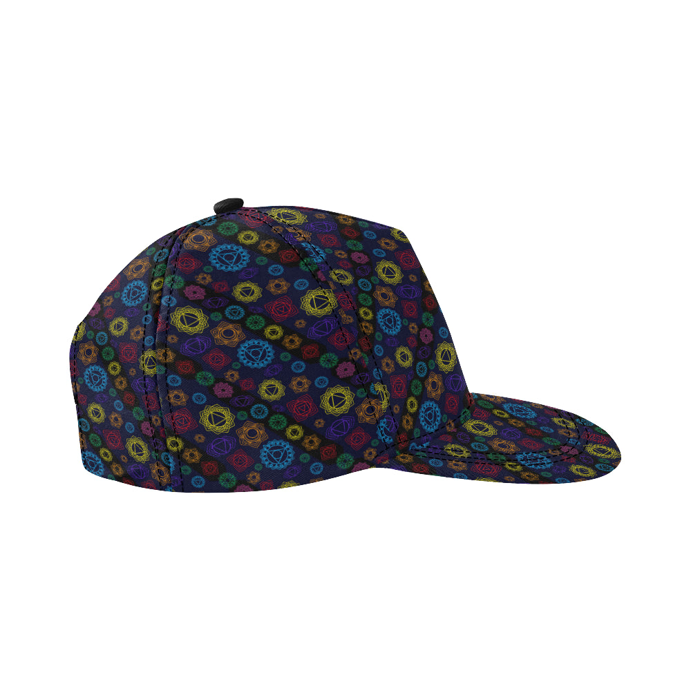 Chakra Colorful Print Pattern Snapback Cap