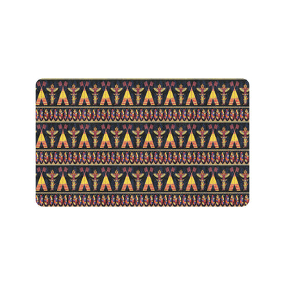Totem Pole Design Rubber Doormat