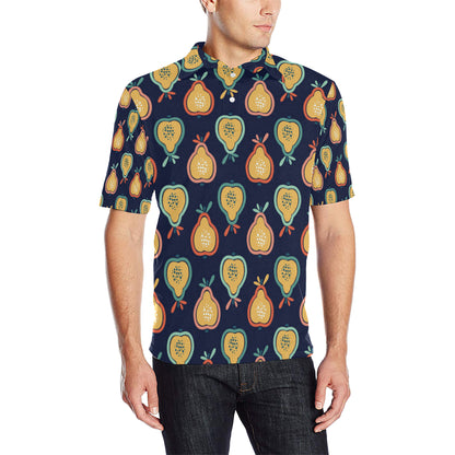 Pear Pattern Print Design PE03 Men Polo Shirt
