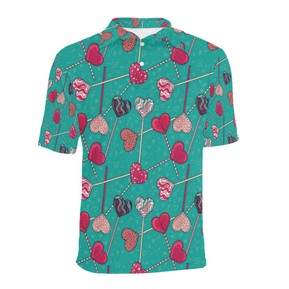 Lollipop Pattern Print Design LL01 Men Polo Shirt