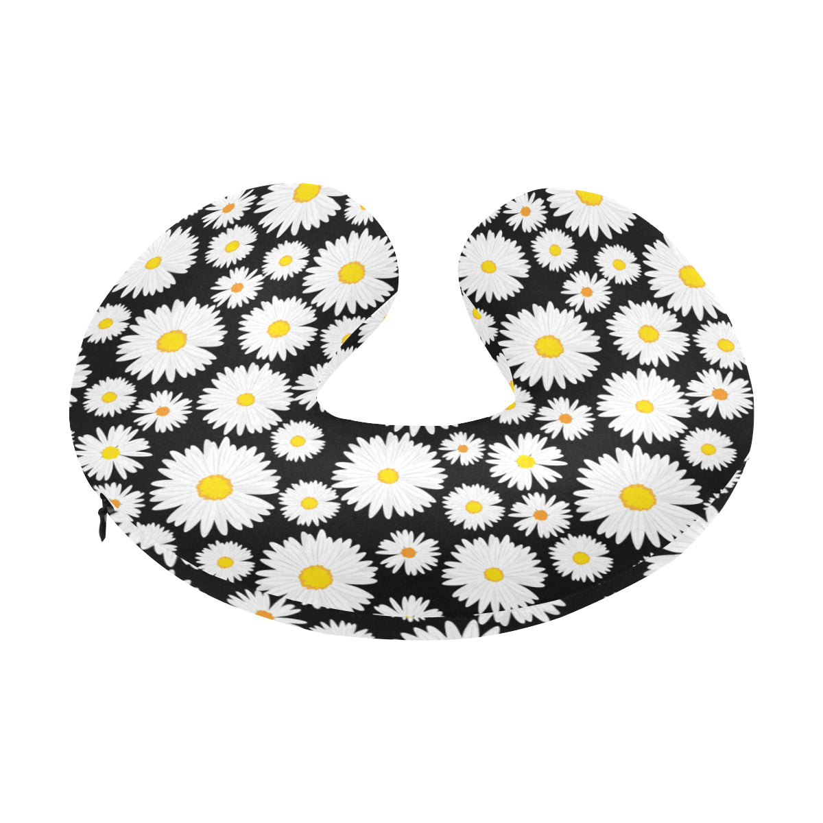 Daisy Pattern Print Design 01 U-Shaped Travel Neck Pillow