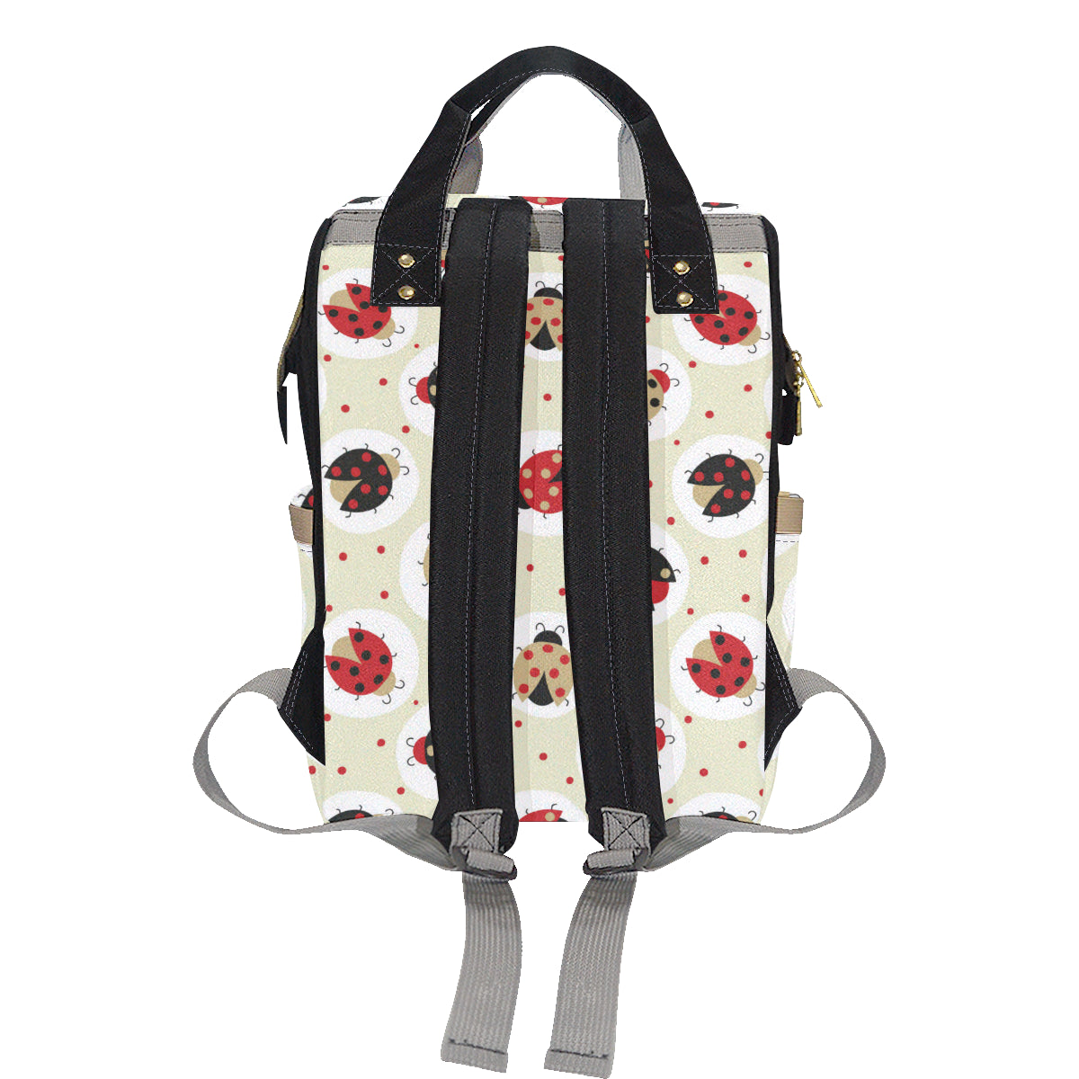 Ladybug Pattern Print Design 03 Diaper Bag Backpack