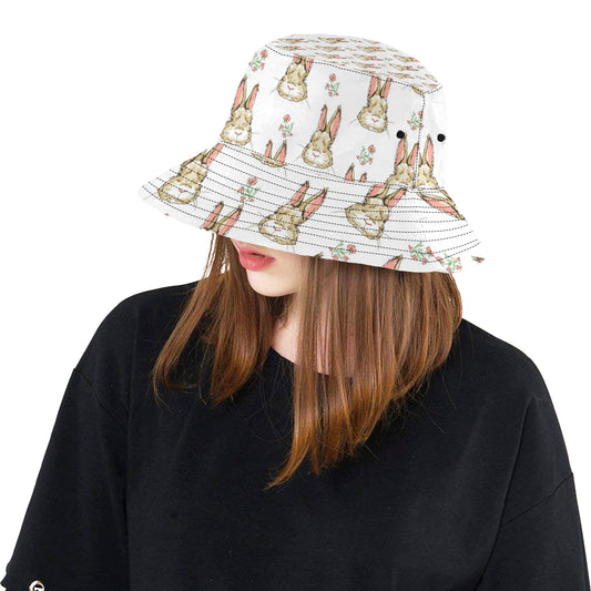 Rabbit Pattern Print Design RB09 Unisex Bucket Hat