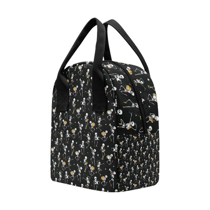 Skeleton Dance Print Insulated Lunch Bag
