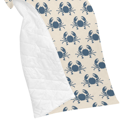 Crab Pattern Print Design 02 Premium Quilt