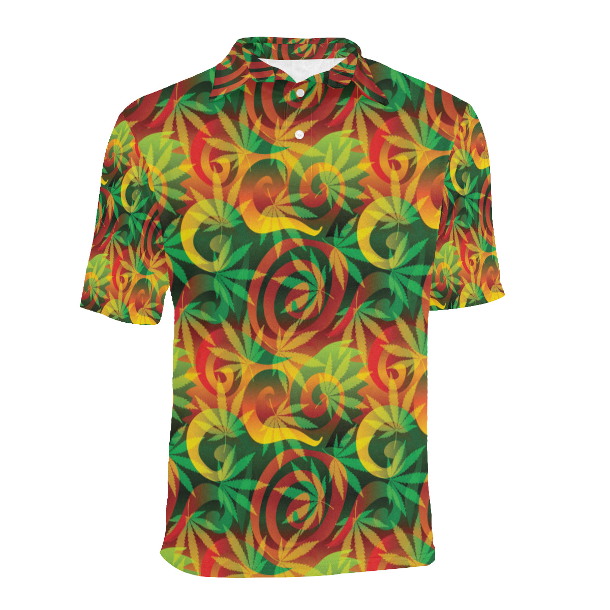 Rastafarian Pattern Print Design A01 Men Polo Shirt