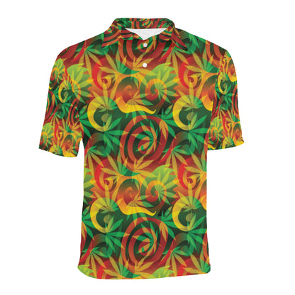 Rastafarian Pattern Print Design A01 Men Polo Shirt