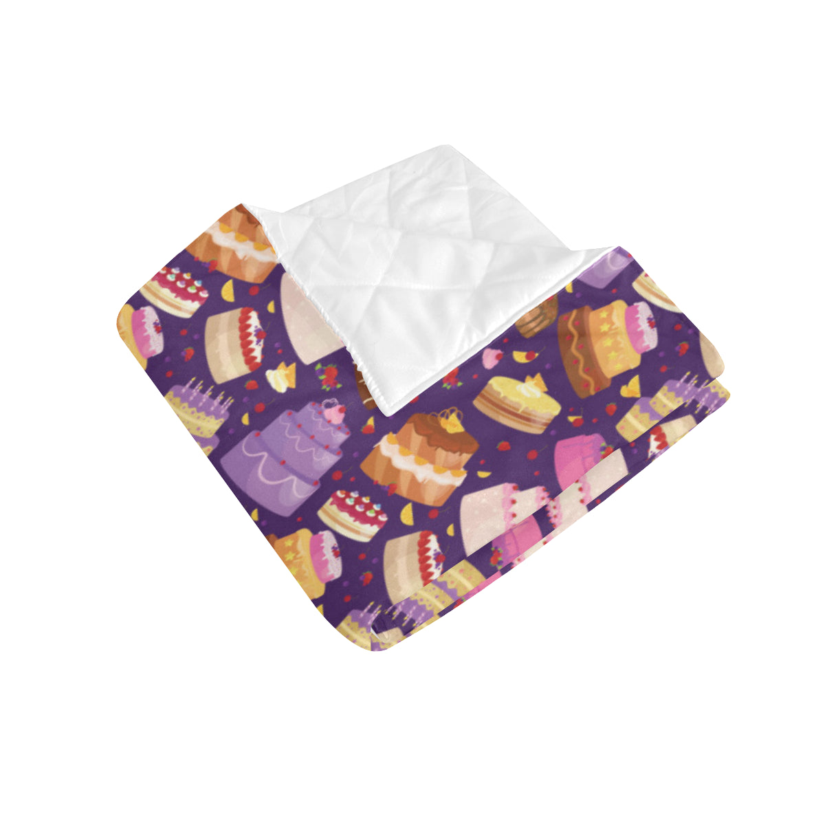 Cake Pattern Print Design 05 Premium Quilt