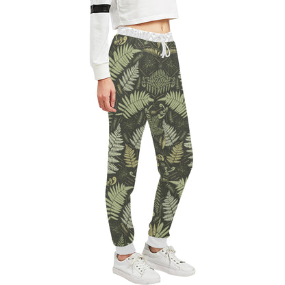 Fern Leave Green Print Pattern Unisex Sweatpants