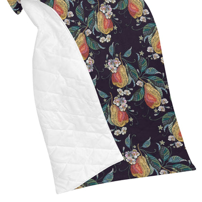 Pear Pattern Print Design PE02 Premium Quilt