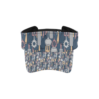 Cooking Kitchen Tools Pattern Print Design 05 Unisex Sun Visor