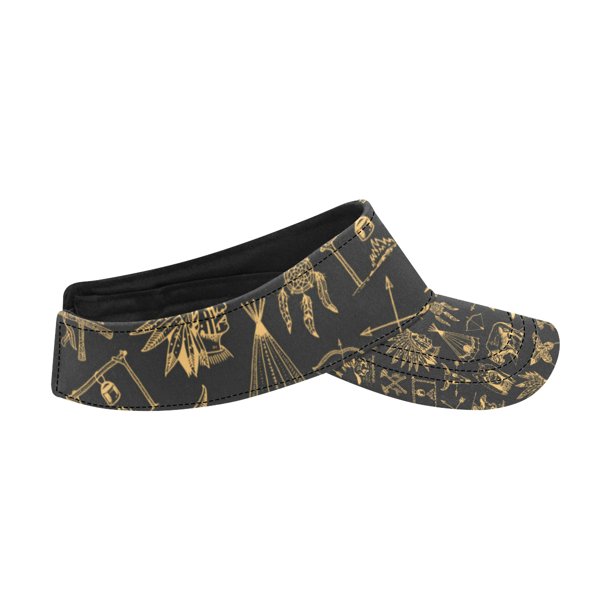 American indian Gold Style Unisex Sun Visor