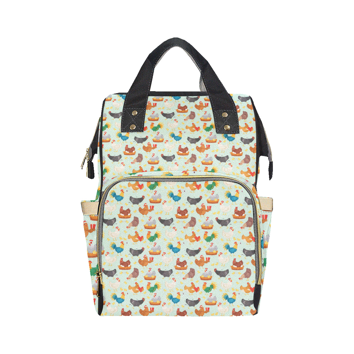Chicken Pattern Print Design 07 Diaper Bag Backpack