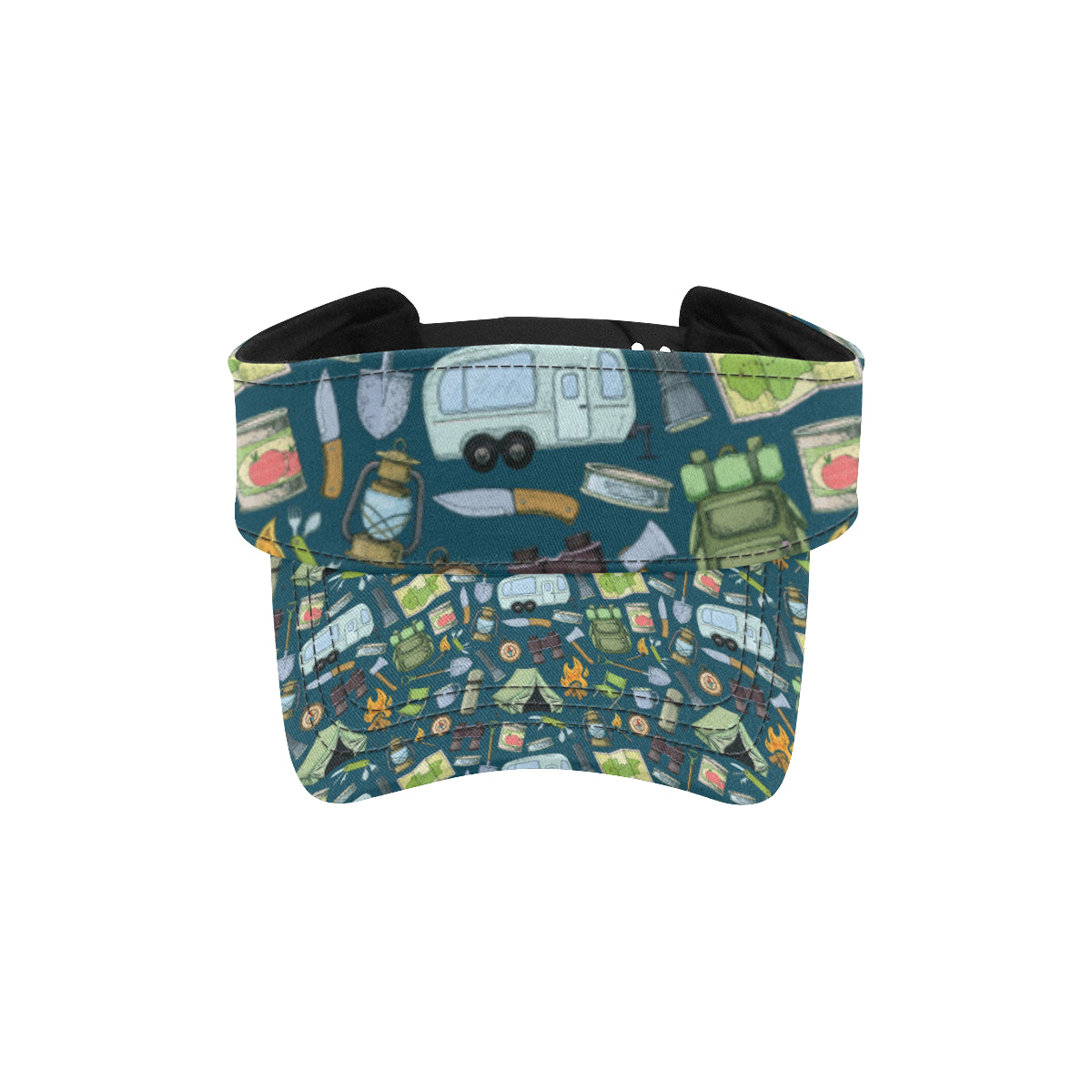 Camping Pattern Print Design 02 Unisex Sun Visor
