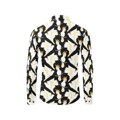 Cockatoo Print Design LKS402 Men's Long Sleeve Dress Shirt