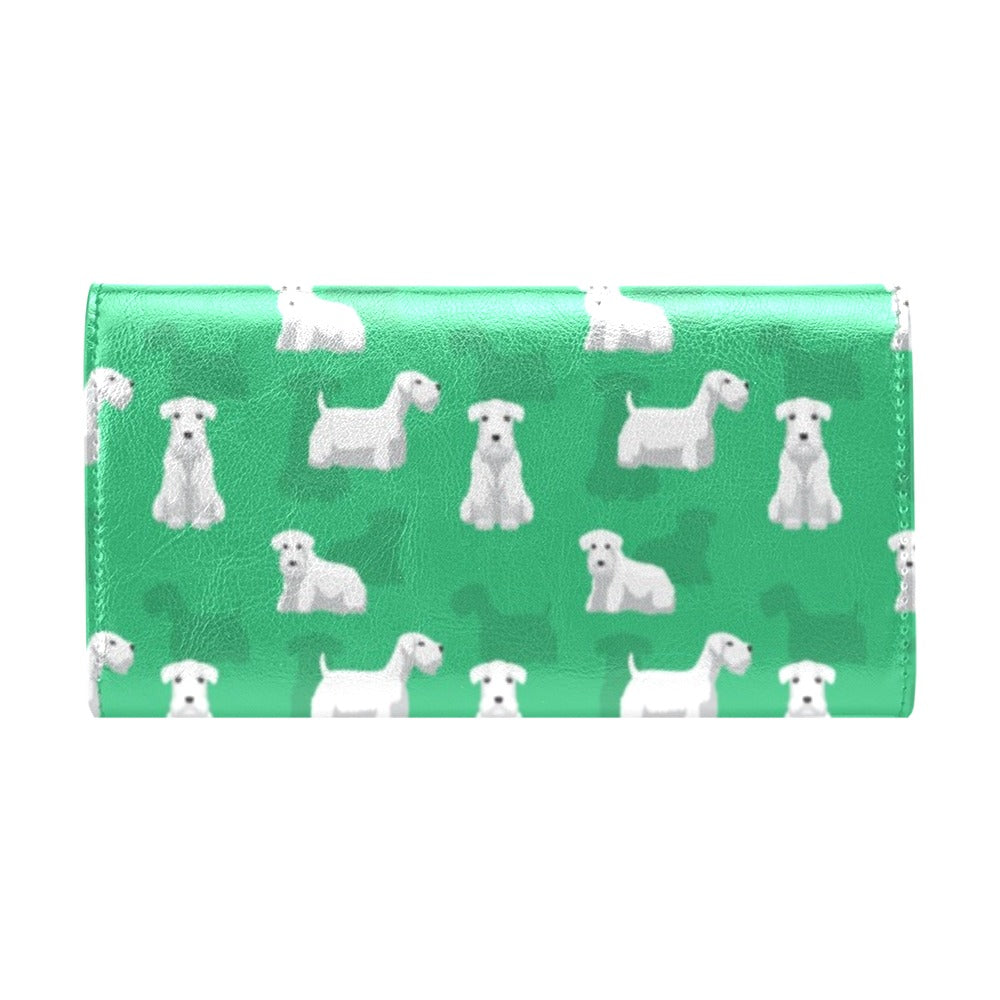 Sealyham Terriers Print Design LKS301 Women's Trifold Wallet