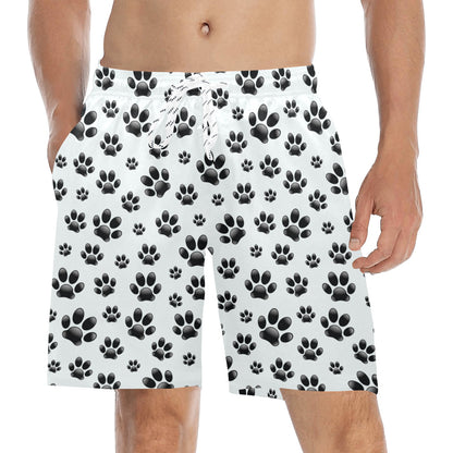 Paw Themed Print Men's Swim Trunks Beach Shorts