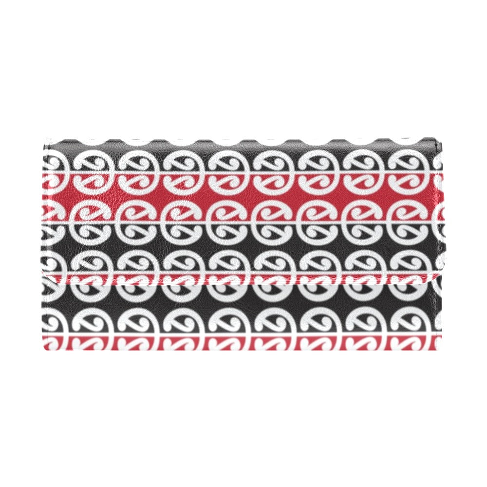 Maori Classic Themed Design Print Women's Trifold Wallet