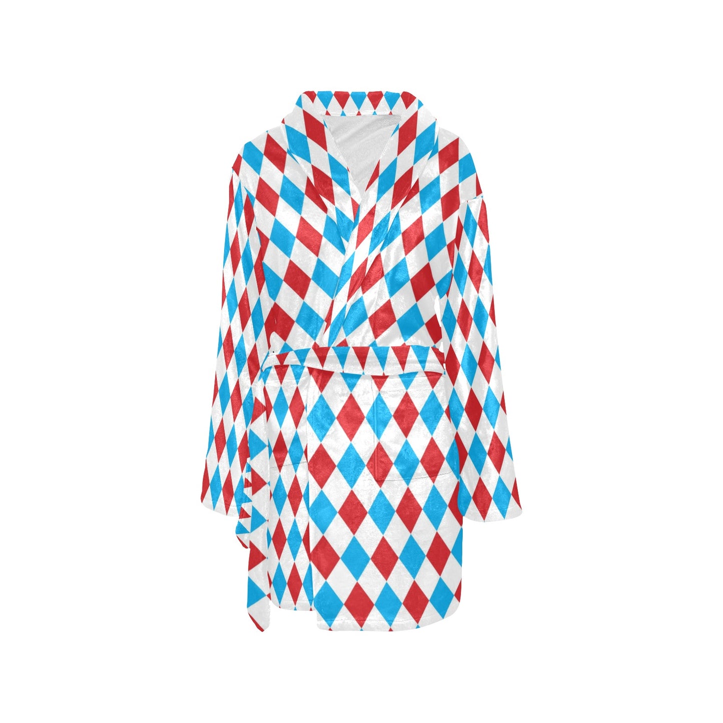 Harlequin Print Design LKS402 Women's Fleece Robe