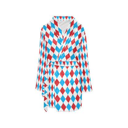 Harlequin Print Design LKS402 Women's Fleece Robe