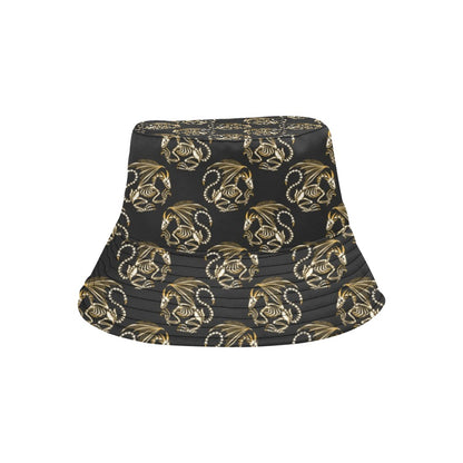 Skeleton Dragon Print Design LKS306 Unisex Bucket Hat