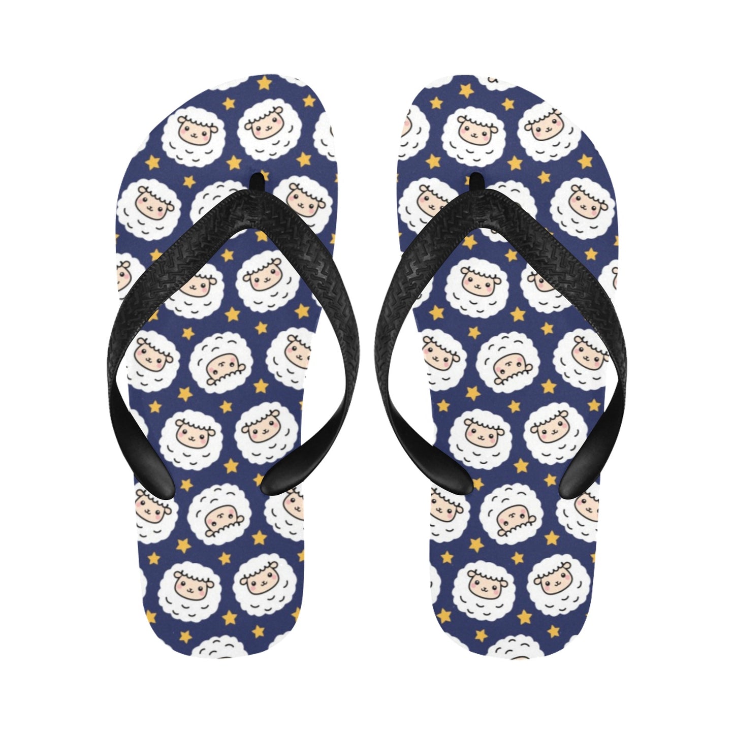 Sheep Print Design LKS402 Flip Flops
