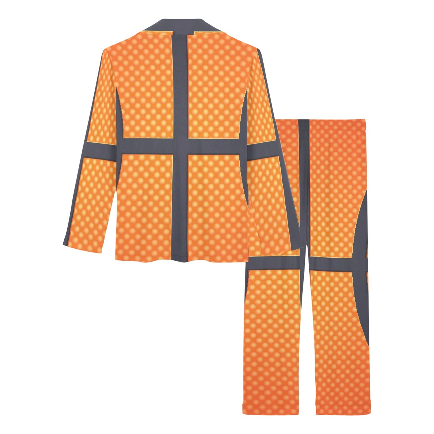 Basketball Texture Print Pattern Women's Long Pajama Set