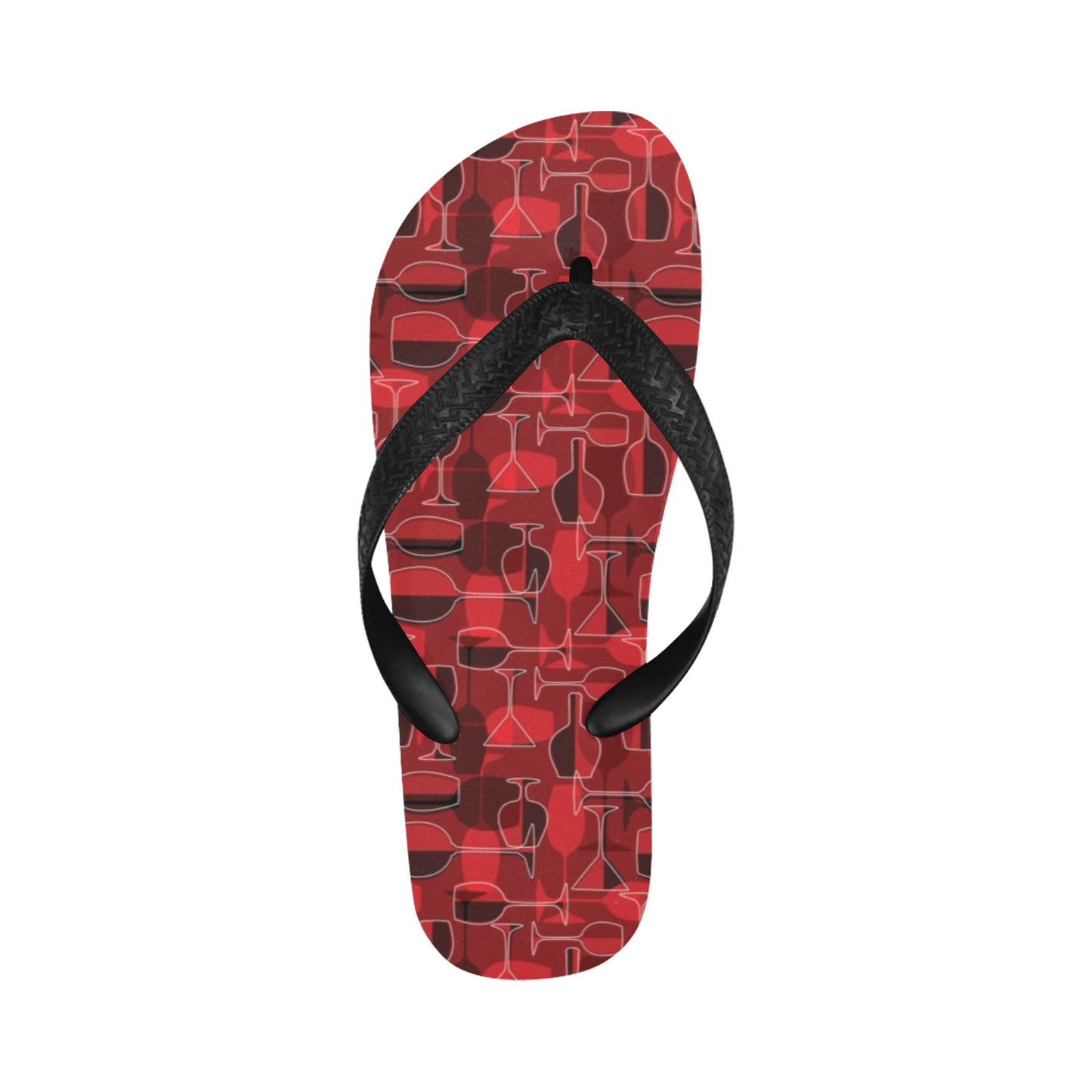 Wine Glass Print Design LKS301 Flip Flops