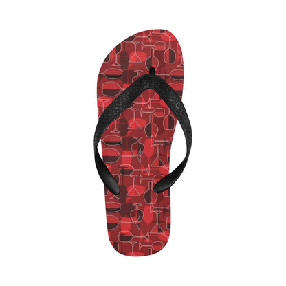 Wine Glass Print Design LKS301 Flip Flops
