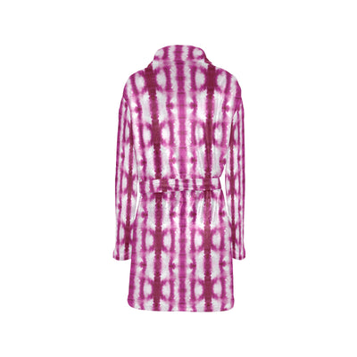 Tie Dye Dark Pink Print Design LKS303 Women's Fleece Robe