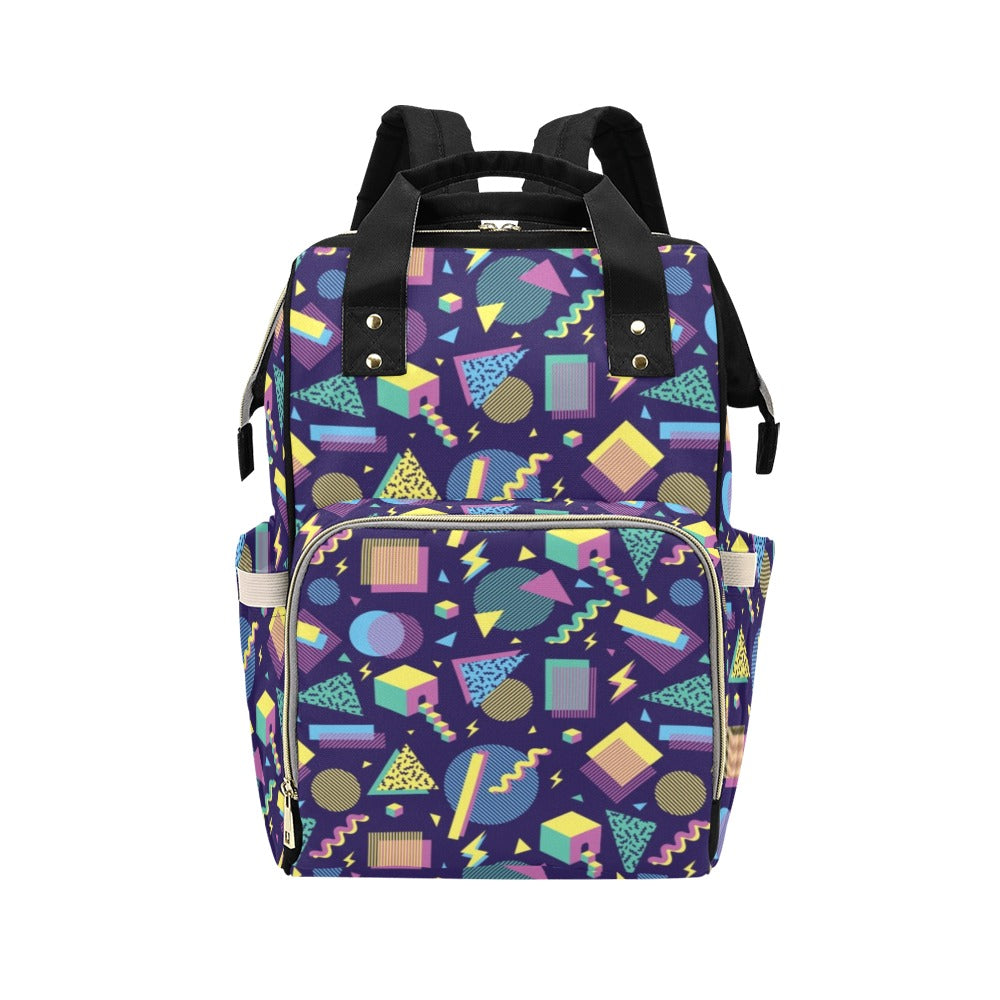 Geometric Print Design LKS401 Diaper Bag Backpack