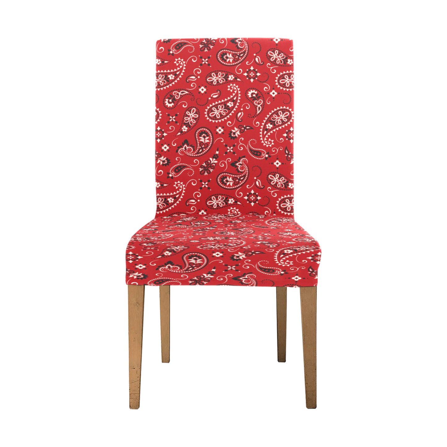 Bandana Paisley Red Print Design LKS3011 Dining Chair Slipcover