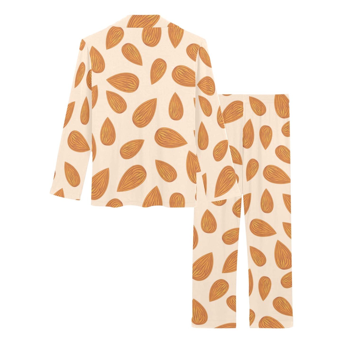 Almond Pattern Print Design 03 Women's Long Pajama Set